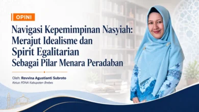 Poster opini Revvina Agustianti Subroto tentang kepemimpinan menjelang Muktamar Nasyiatul Aisyiyah.