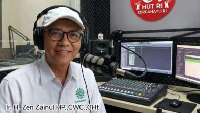 Zenza TekSas saat mengisi podcast di studio LSBO Muhammadiyah untuk program menulis profil Tokoh Muhammadiyah menyambut HUT RI.