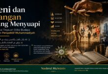 Ilustrasi esai etika budaya Muhammadiyah tentang otonomi seni, sponsor, dan kontrol modal