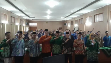 Ratusan guru dan kepala sekolah mengikuti konsolidasi akbar di Ruang Penjawi Setda Pati guna menyongsong Tahun Ajaran Baru 2026/2027 pendidikan Muhammadiyah.
