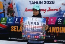 Aerlyn Najwa Bellvania Azhar Widodo siswi SD Muhammadiyah Temanggung raih Juara 1 Tenis Lapangan POPDA Temanggung 2026