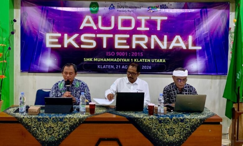 Audit Eksternal PT TUV Rheinland ISO 9001:2015 di SMK Muhammadiyah 1 Klaten Utara