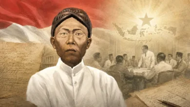 Ilustrasi Ki Bagus Hadikusumo dalam perjalanan perumusan dasar negara Indonesia dan Pancasila pada 1945.