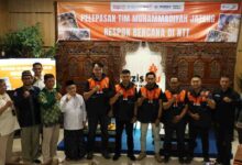 Pelepasan tim relawan Muhammadiyah Jateng bencana NTT oleh Ketua PWM Jateng Dr KH Tafsir di kantor Lazismu Jawa Tengah.