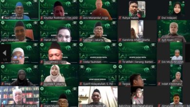 Suasana tangkapan layar Zoom peserta Akademi Dakwah Digital MUI Batch 1 termasuk Dwi Jatmiko dari Solo.