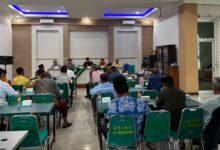 Suasana ruang rapat kegiatan Pra Rakerda PDM Temanggung bersama jajaran majelis dan lembaga