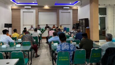 Suasana ruang rapat kegiatan Pra Rakerda PDM Temanggung bersama jajaran majelis dan lembaga