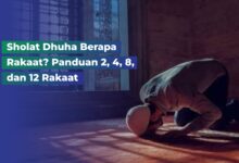 Ilustrasi orang bersujud saat sholat Dhuha dengan panduan jumlah 2, 4, 8, dan 12 rakaat