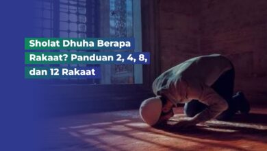 Ilustrasi orang bersujud saat sholat Dhuha dengan panduan jumlah 2, 4, 8, dan 12 rakaat