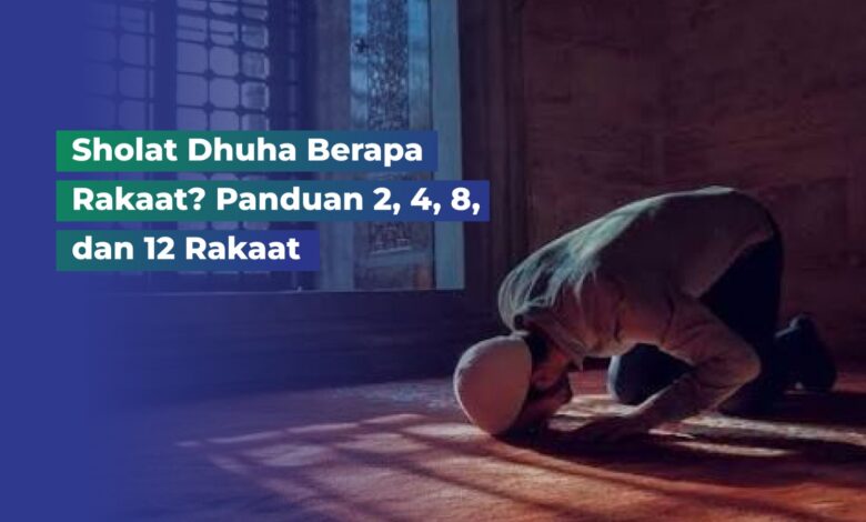 Ilustrasi orang bersujud saat sholat Dhuha dengan panduan jumlah 2, 4, 8, dan 12 rakaat