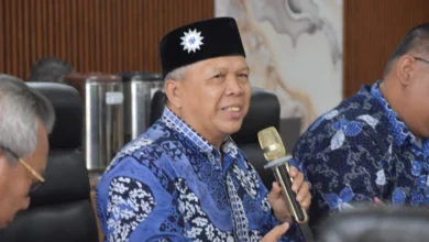 Wakil Ketua Bidang 4 LPEK PP Muhammadiyah, Taufik Ridwan, berbicara memaparkan konsep Wisata Religi Muhammadiyah dalam rapat audiensi bersama PWM Jawa Tengah.