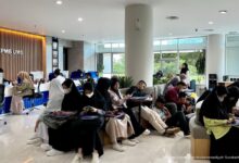 Calon mahasiswa baru mengantre di ruang layanan Admisi PMB UMS 2026 Universitas Muhammadiyah Surakarta.