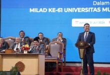 Wakil Menteri P2MI memberikan sambutan saat meluncurkan Program RPL UMP di Universitas Muhammadiyah Purwokerto