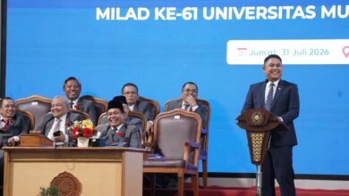 Wakil Menteri P2MI memberikan sambutan saat meluncurkan Program RPL UMP di Universitas Muhammadiyah Purwokerto