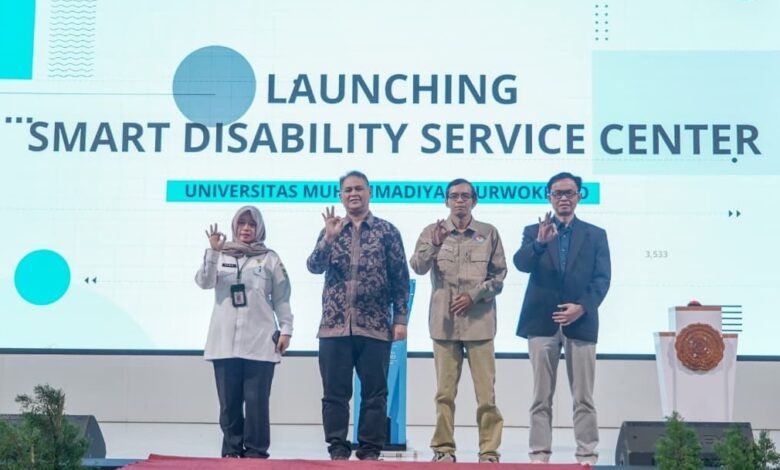 Peluncuran Smart Disability Service Center di UMP sebagai wujud nyata kampus ramah disabilitas di Indonesia.