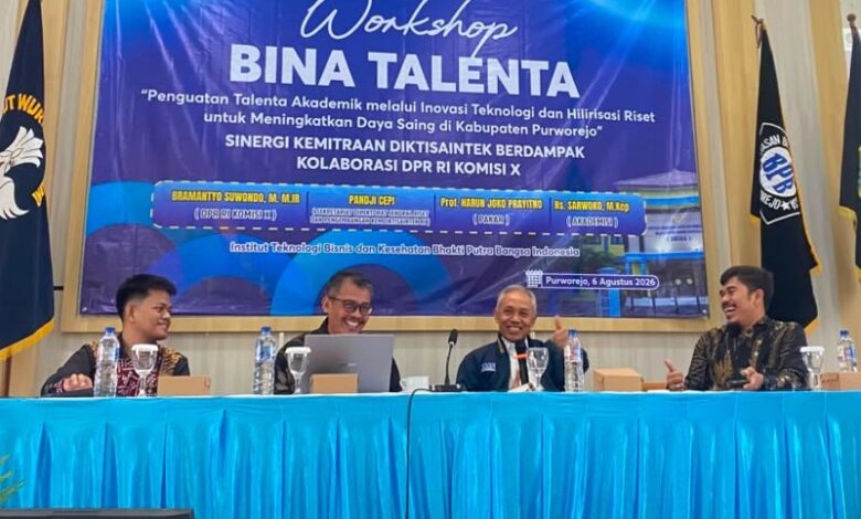 Suasana Workshop Bina Talenta di IBISA Purworejo yang menghadirkan Anggota Komisi X DPR RI dan Rektor UMS untuk pembekalan KIP Kuliah 2026.