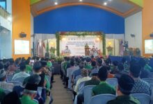 Suasana Pengajian Triwulan Hari Bermuhammadiyah PDM Jepara 2026 di Gedung Dakwah Muhammadiyah Umar Hasyim PRM Blimbingrejo.