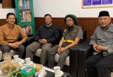 Pertemuan pembahasan program Hutan Wakaf Muhammadiyah di Wonosobo oleh tokoh PDM Wonosobo, PCM Tieng, dan LHKP PP Muhammadiyah.