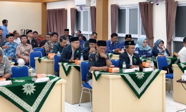 Suasana pertemuan dan silaturahim MPKU PWM Jateng bersama pimpinan Muhammadiyah dan manajemen RSU PKU Muhammadiyah Jatinom Klaten.