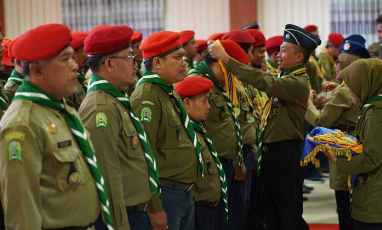 Pengukuhan Ahli Pandu Jaya Melati 2 dalam Pelatihan Nasional Hizbul Wathan 2026 di UNIMUGO