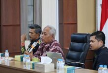 Drs Martono MPd menyampaikan paparan dalam audiensi Majelis Dikdasmen PNF dengan PWM Jawa Tengah di UNIMUS Semarang.