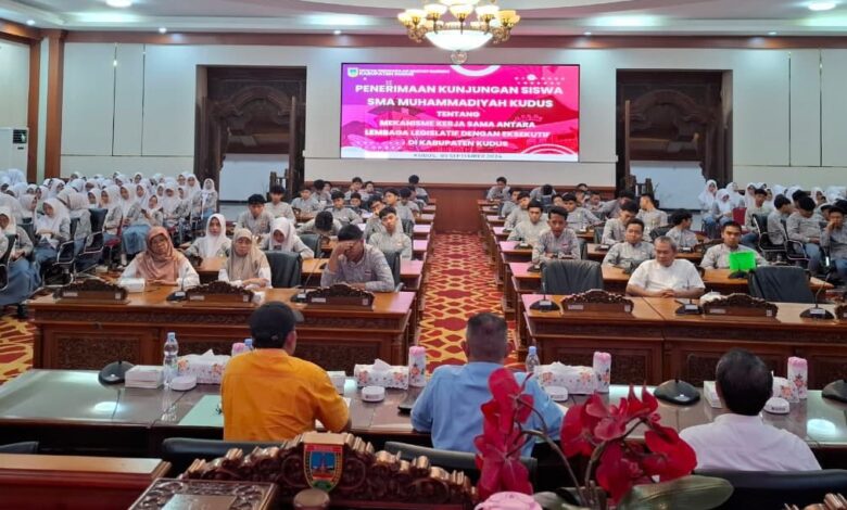 Ratusan Siswa SMA Muhammadiyah Kudus Sambangi DPRD Kudus