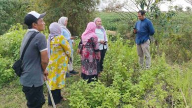 Tim Eco Bhinneka Muhammadiyah, LATIN, dan PWA Jawa Timur saat meninjau dan mengukur calon lahan Hutan Wakaf SITI KANAYA di ATC Pasuruan.