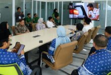 Suasana pertemuan dan diskusi silaturahmi RS UMS A.R. Fachrudin RSMA Jawa Tengah di ruang rapat.