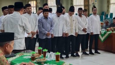 Pelantikan pengurus Korps Mubaligh Muhammadiyah atau KMM Karanganyar di Gedung Dakwah Karanganyar.