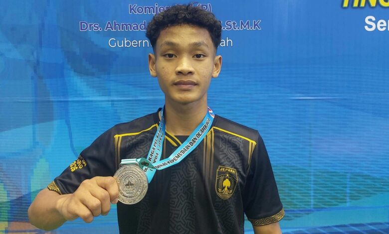 Rian Maulana Atlet Tapak Suci Jepara Raih Medali Perak POPDA Jateng 2026