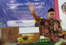Ustaz Dr Hamdam Magribi memberikan tausyiyah pada Milad PonpesMU Manafi’ul ‘Ulum Sambi ke-24 di Boyolali.