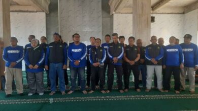 Prosesi pengukuhan dan pelantikan pengurus BikersMu Kulon Progo periode 2026-2031 di dalam Masjid Baitul Muttaqin Silancur Highlands.