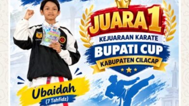 Ubaidah siswa SMP Mutu Plus Cilacap raih Juara 1 Kejuaraan Karate Bupati Cup Cilacap