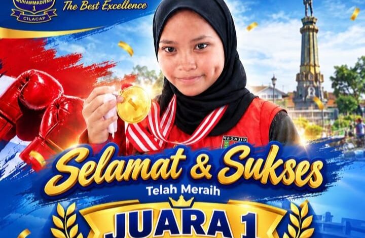 Sovi Aqilla Putri siswa SMP Cilacap sabet juara 1 tinju tingkat provinsi memegang medali emas