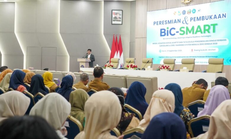Atasi demam berdarah, UMP dan Pemkab Banyumas merilis program BIC-SMART di Aula AK Anshori.