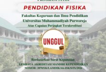 Poster pengumuman Akreditasi Unggul UMPWR Program Studi Pendidikan Fisika FKIP dari LAMDIK.