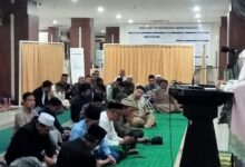 Suasana tausiah Gerakan Shalat Subuh PRM Samata tentang pentingnya 1000 Hari Pertama Kehidupan di Musala RS PKU Unismuh Samata.