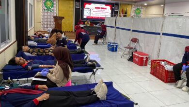 Suasana kegiatan aksi donor darah dalam rangka peringatan Milad ke-62 UMPWR di Ruang Seminar Kampus Timur Universitas Muhammadiyah Purworejo.