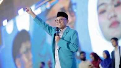 Rektor UMS Prof. Dr. Harun Joko Prayitno memberikan sambutan pada pembukaan Masta PMB UMS 2026 di Edutorium KH Ahmad Dahlan.