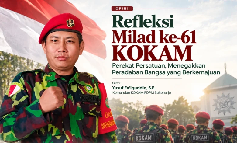 Yusuf Fa'iquddin mengenakan seragam KOKAM untuk feature image opini Refleksi Milad ke-61 KOKAM.