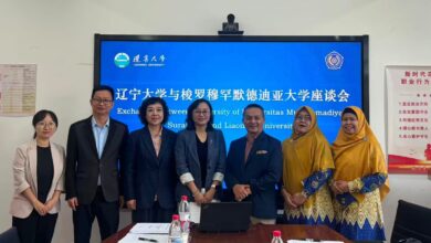 Delegasi UMS dan Liaoning University berfoto bersama saat penjajakan kerja sama akademik internasional.