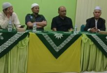 Jajaran pengurus PCM Jogonalan Klaten sedang mengikuti rapat persiapan menyambut Milad Muhammadiyah ke 114.