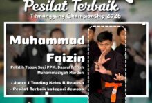Muhammad Faizin pelatih Tapak Suci Daarul Falaah Merden raih Juara 1 dan Pesilat Terbaik Temanggung Championship 2026