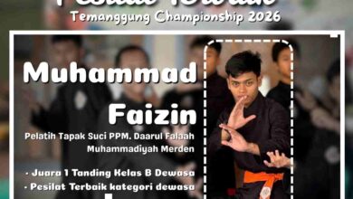 Muhammad Faizin pelatih Tapak Suci Daarul Falaah Merden raih Juara 1 dan Pesilat Terbaik Temanggung Championship 2026