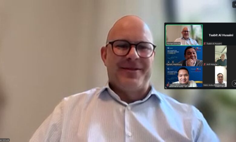 Tangkapan layar Zoom Meeting penjajakan kerja sama kerja nakes di Jerman antara UMS dan ITPC Hamburg.