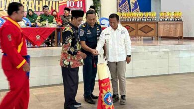 Pembukaan Kejurkab Pencak Silat Tapak Suci Jepara 2026 secara simbolis di Gedung Dakwah Umar Hasyim Nalumsari