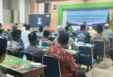 Suasana Rapat Koordinasi Majelis Tabligh PDM Klaten untuk penguatan Korps Mubaligh Muhammadiyah Klaten di Aula SMK Muhammadiyah 1 Klaten.
