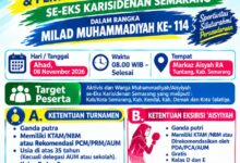 Poster Turnamen Tenis Meja Pingpongmu dan Eksebisi Aisyiyah menyambut Milad Muhammadiyah ke-114 di Kab. Semarang.