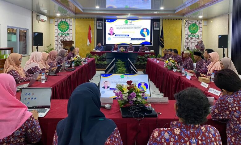 Asesmen lapangan akreditasi Magister Pendidikan Matematika UMPWR oleh tim asesor LAMDIK di Ruang Seminar UMPWR.