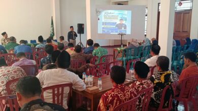 Pujiono memaparkan strategi SPMB sekolah Muhammadiyah dalam Rakor Kepala Sekolah dan Madrasah Muhammadiyah se-Kabupaten Wonogiri.